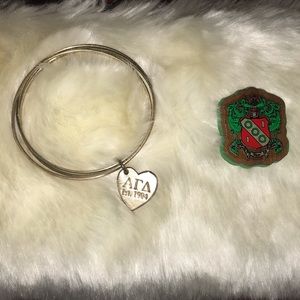 Alpha Gamma Delta 3 Bangle Bracelet